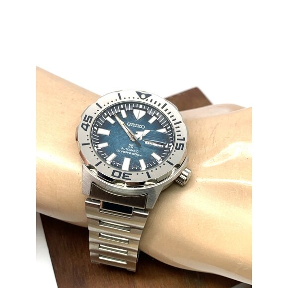 Seiko Mens Watch SRPH75 Automatic Prospex Blue Dial Antarctic Penguin Steel 42mm - Picture 6 of 15